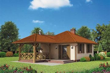  Projekt domu letniskowego Estella dom letniskowy (SLN1012) - projekt domu letniskowego parterowego - Zdjęcie 3