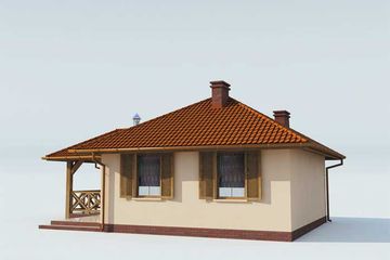  Projekt domu letniskowego Estella dom letniskowy (SLN1012) - projekt domu letniskowego parterowego - Zdjęcie 4