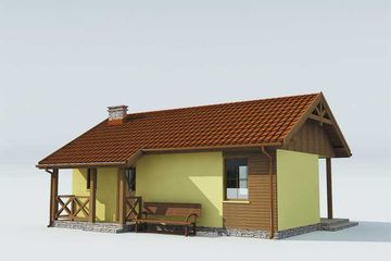  Projekt domu letniskowego Florencja dom letniskowy (SLN1023) - projekt domu letniskowego parterowego - Zdjęcie 4