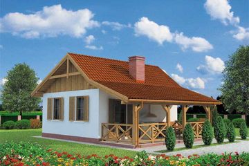  Projekt domu letniskowego Tuluza dom letniskowy (SLN1032) - projekt domu letniskowego parterowego - Zdjęcie 3