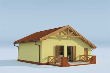  Projekt domu letniskowego Bamako dom letniskowy (SLN1020) - projekt domu letniskowego parterowego - Zdjęcie 4