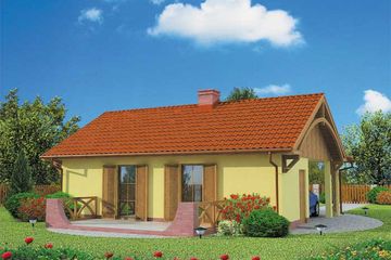  Projekt domu letniskowego Malabo dom letniskowy (SLN1028) - projekt domu letniskowego parterowego - Zdjęcie 3