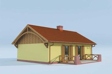  Projekt domu letniskowego Malabo dom letniskowy (SLN1028) - projekt domu letniskowego parterowego - Zdjęcie 4