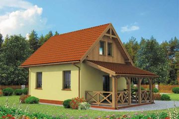  Projekt domu letniskowego Lima dom letniskowy z poddaszem (SLN1730) - projekt domu letniskowego parterowego z poddaszem - Zdjęcie 3