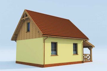  Projekt domu letniskowego Lima dom letniskowy z poddaszem (SLN1730) - projekt domu letniskowego parterowego z poddaszem - Zdjęcie 4