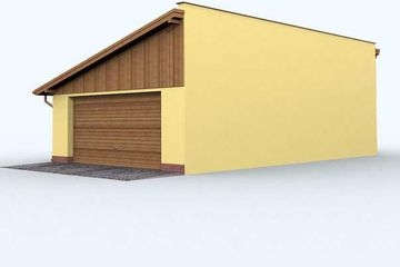  Projekt garażu G125 garaż dwustanowiskowy z pomieszczeniem gospodarczym (SLN1222) - projekt garażu parterowego - Zdjęcie 3