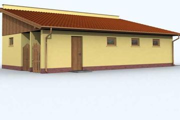  Projekt garażu G125 garaż dwustanowiskowy z pomieszczeniem gospodarczym (SLN1222) - projekt garażu parterowego - Zdjęcie 4