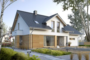  Projekt domu Praktyczny 4A (WAW1001) - projekt domu parterowego z poddaszem - Zdjęcie 2