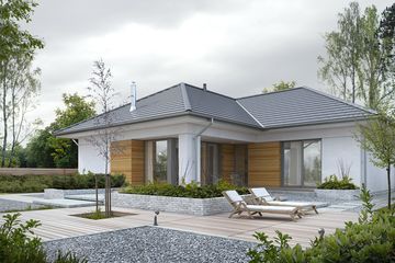  Projekt domu Dobry 1 (WAW1003) - projekt domu parterowego - Zdjęcie 2