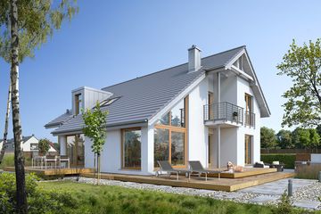  Projekt domu Doskonały 1 (WAW1005) - projekt domu parterowego z poddaszem - Zdjęcie 2