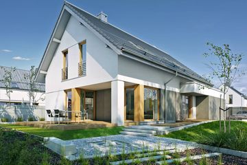  Projekt domu Prosty 3A (WAW1008) - projekt domu parterowego z poddaszem - Zdjęcie 2