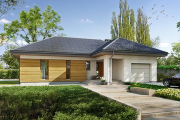  Projekt domu Kameralny 1 (WAW1009) - projekt domu parterowego - Zdjęcie 1