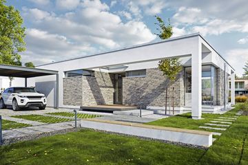  Projekt domu Parterowy 2 (WAW1012) - projekt domu parterowego - Zdjęcie 1
