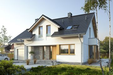  Projekt domu Praktyczny 3A (WAW1017) - projekt domu parterowego z poddaszem - Zdjęcie 1