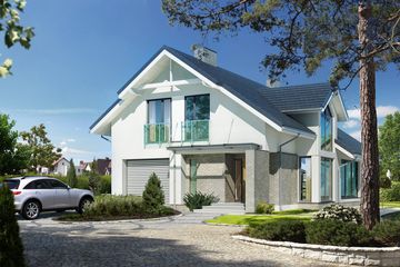  Projekt domu Z Charakterem 2 (WAW1020) - projekt domu parterowego z poddaszem - Zdjęcie 1