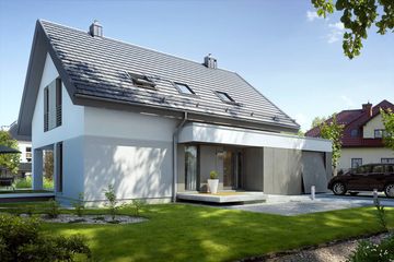  Projekt domu Wygodny 1 (WAW1021) - projekt domu parterowego z poddaszem - Zdjęcie 1