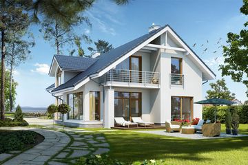  Projekt domu Z Charakterem 4 (WAW1022) - projekt domu parterowego z poddaszem - Zdjęcie 2