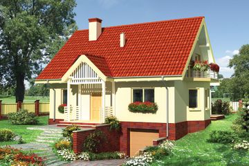  Projekt domu Sonia (775) (KRD2652) - projekt domu parterowego z poddaszem - Zdjęcie 3