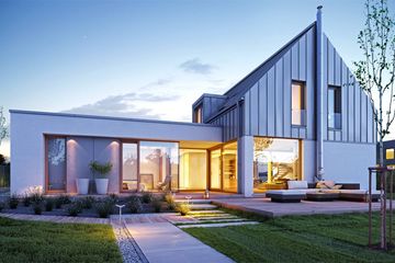  Projekt domu Nowoczesny 1 (WAW1031) - projekt domu parterowego z poddaszem - Zdjęcie 2