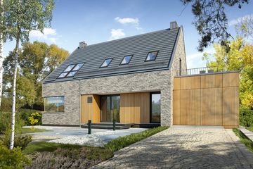  Projekt domu Atrakcyjny 2 (WAW1032) - projekt domu parterowego z poddaszem - Zdjęcie 1