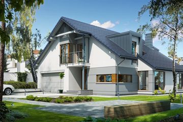  Projekt domu Doskonały 2 en (WAW1036) - projekt domu parterowego z poddaszem - Zdjęcie 1
