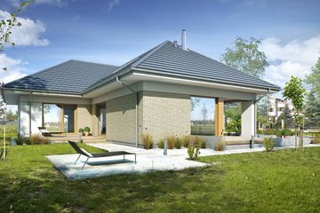  Projekt domu Komfortowy 1 (WAW1040) - projekt domu parterowego z poddaszem - Zdjęcie 2