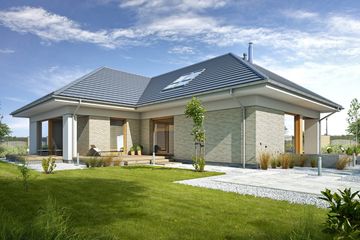  Projekt domu Komfortowy 2 (WAW1041) - projekt domu parterowego z poddaszem - Zdjęcie 2