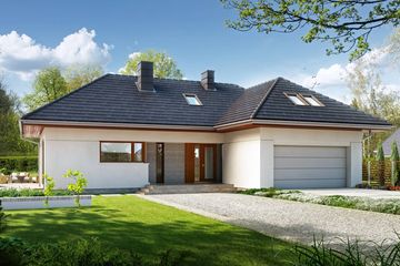  Projekt domu Na Miarę 3 (WAW1044) - projekt domu parterowego z poddaszem - Zdjęcie 1