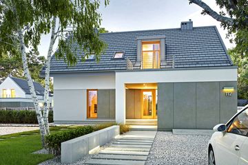  Projekt domu Wygodny 2 (WAW1060) - projekt domu parterowego z poddaszem - Zdjęcie 1