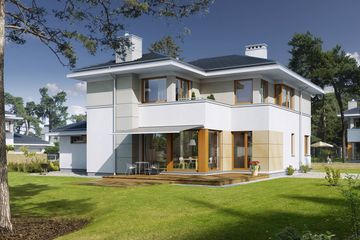  Projekt domu Z Fasonem 1 (WAW1062) - projekt domu z pełnym piętrem - Zdjęcie 2