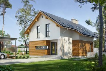  Projekt domu Z Widokiem 1 (WAW1066) - projekt domu parterowego z poddaszem - Zdjęcie 1