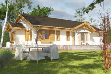  Projekt domu Anielka II z garażem 1-st. [A] (WRF1038) - projekt domu parterowego - Zdjęcie 3