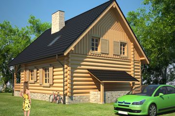  Projekt budynku usługowego BR 227 (KRG1112) - projekt budynku parterowego z poddaszem - Zdjęcie 3