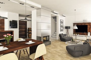  Projekt domu Modest z garażem 1-st. [A] (WRF1620) - projekt domu z pełnym piętrem - Zdjęcie 6