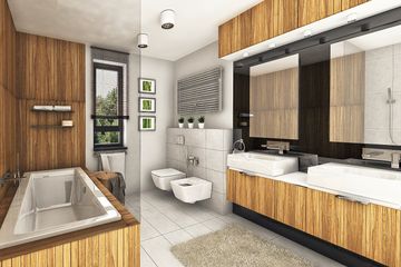  Projekt domu Modest z garażem 1-st. [A] (WRF1620) - projekt domu z pełnym piętrem - Zdjęcie 12