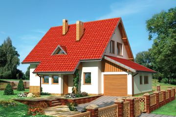  Projekt domu Krab (955) (KRD2465) - projekt domu parterowego z poddaszem - Zdjęcie 4