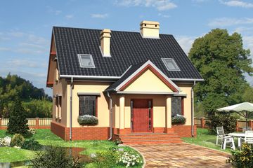  Projekt domu Staś (637) (KRD1580) - projekt domu parterowego z poddaszem - Zdjęcie 3