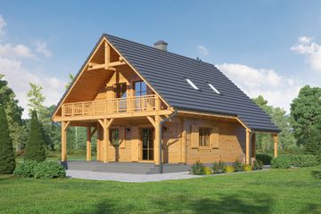  Projekt domu Świdnica mała dw 5 (KRP1917) - projekt domu parterowego z poddaszem - Zdjęcie 2