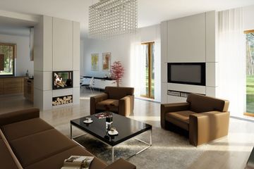 Projekt domu As 3 - parterowy dom o powierzchni 123,33 m², dach dwuspadowy - ujęcie 5
