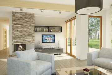  Projekt domu Borówka 2 (BSA1695) - projekt domu parterowego - Zdjęcie 3