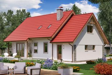  Projekt domu BW-03 uproszczony (JGC1122) - projekt domu parterowego z poddaszem - Zdjęcie 2