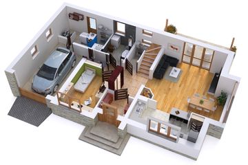  Projekt domu BW-03 uproszczony (JGC1122) - projekt domu parterowego z poddaszem - Zdjęcie 3