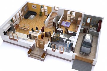  Projekt domu BW-24 z garażem (JGC1043) - projekt domu parterowego z poddaszem - Zdjęcie 4