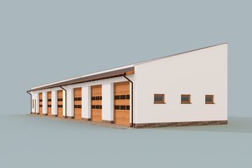  Projekt garażu G271 szkielet drewniany sześciostanowiskowy (SLN2402) - projekt garażu parterowego - Zdjęcie 3