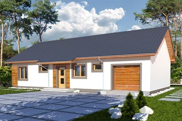  Projekt domu Nina 2 nova wersja D 37st. PLUS paliwo stałe (WRD2471) - projekt domu parterowego - Zdjęcie 1