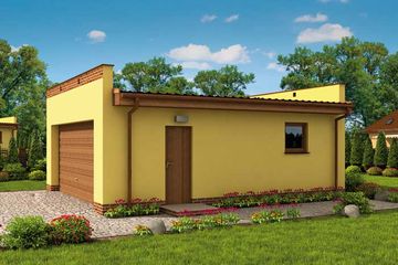  Projekt garażu G2a garaż dwustanowiskowy (SLN1463) - projekt garażu parterowego - Zdjęcie 3