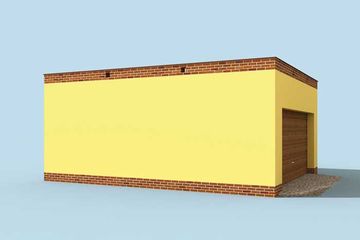  Projekt garażu G2a garaż dwustanowiskowy (SLN1463) - projekt garażu parterowego - Zdjęcie 4