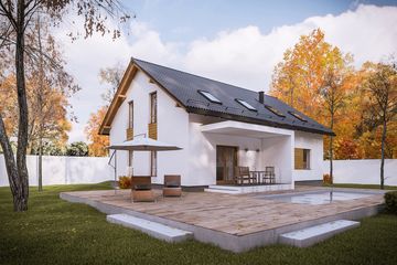  Projekt domu Dalia (PRA1303) - projekt domu parterowego z poddaszem - Zdjęcie 3