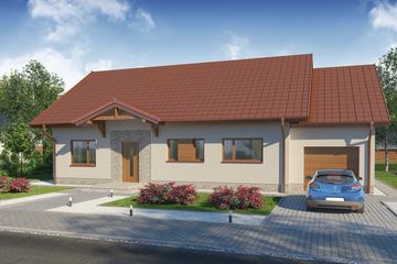  Projekt domu Focjusz PS (WRW1263) - projekt domu parterowego - Zdjęcie 1