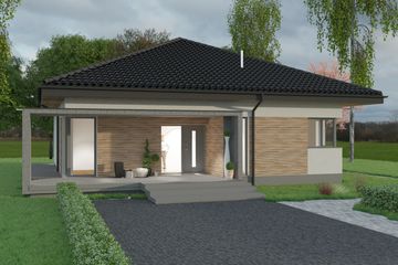  Projekt domu T-Squar (WAF1034) - projekt domu parterowego - Zdjęcie 1